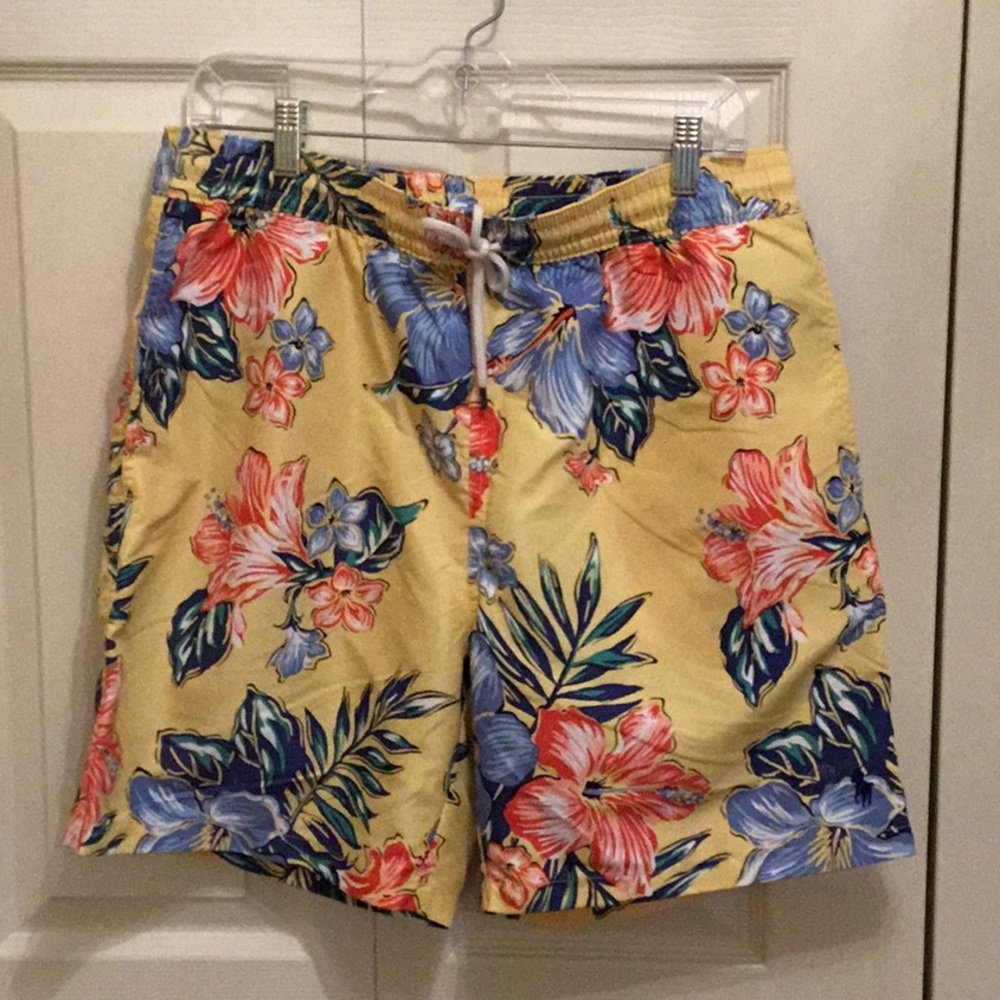 *EUC* Polo tropical yellow bathing suit. Size L.